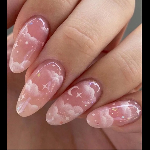 Stars, Moon and Cloud Press On Nails - Picture 2 of 9